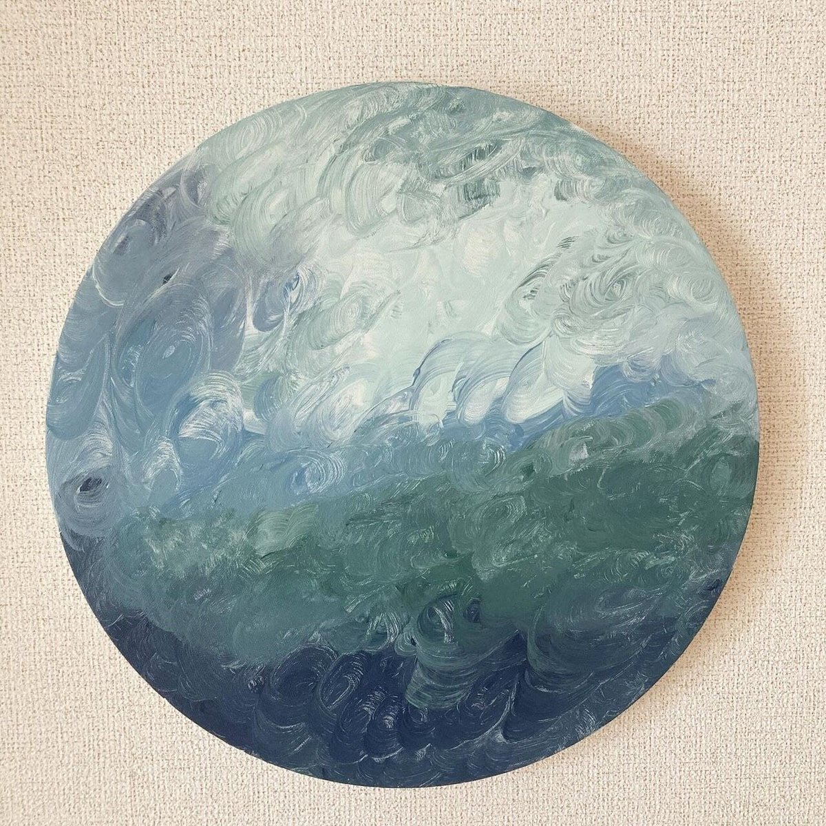 油絵（抽象画）Ｆ8 地球 抽象画】地球の絵-earth | CEーart