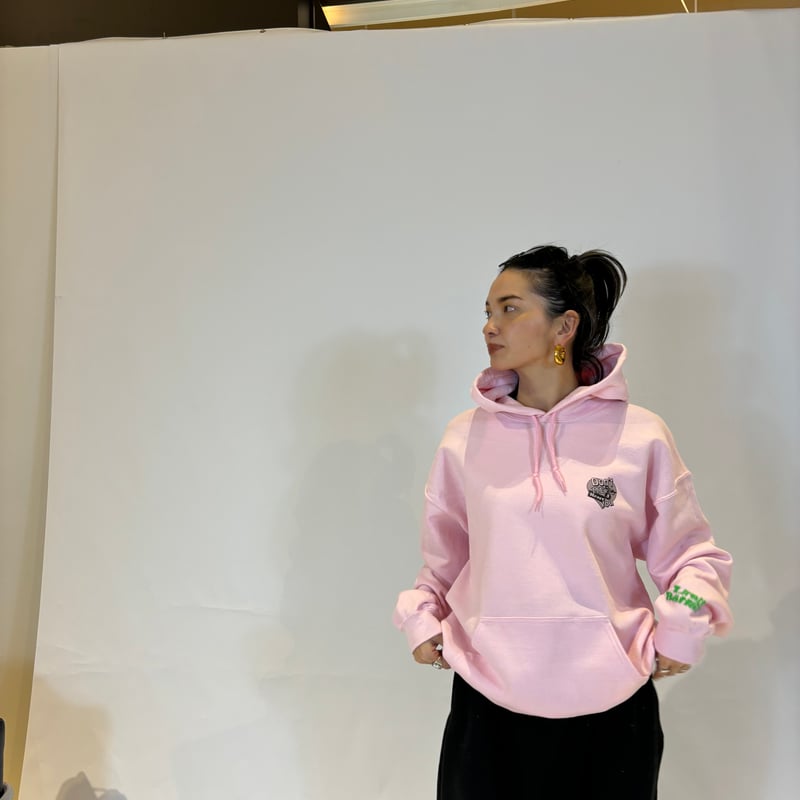 DHMIHY ❤︎ HOODY (BABY PINK x BLACK) | Lil Bit B