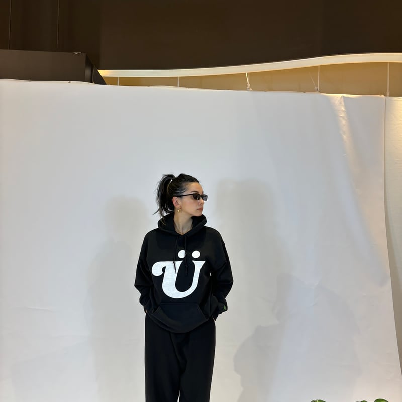 Ü” SMILE PUFF LOGO HOODY (ROYAL BLUE x WHITE)