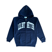 Ü” SMILE PUFF LOGO HOODY (BLACK x WHITE) |