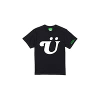 "Ü" SMILE PUFF LOGO S/S TEE (BLACK)