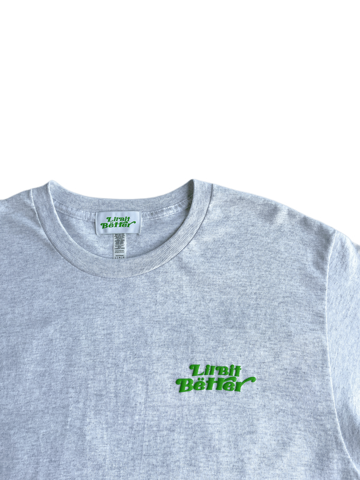 LBB PUFF LOGO L/S TEE (ASH x GREEN) | Lil Bit B