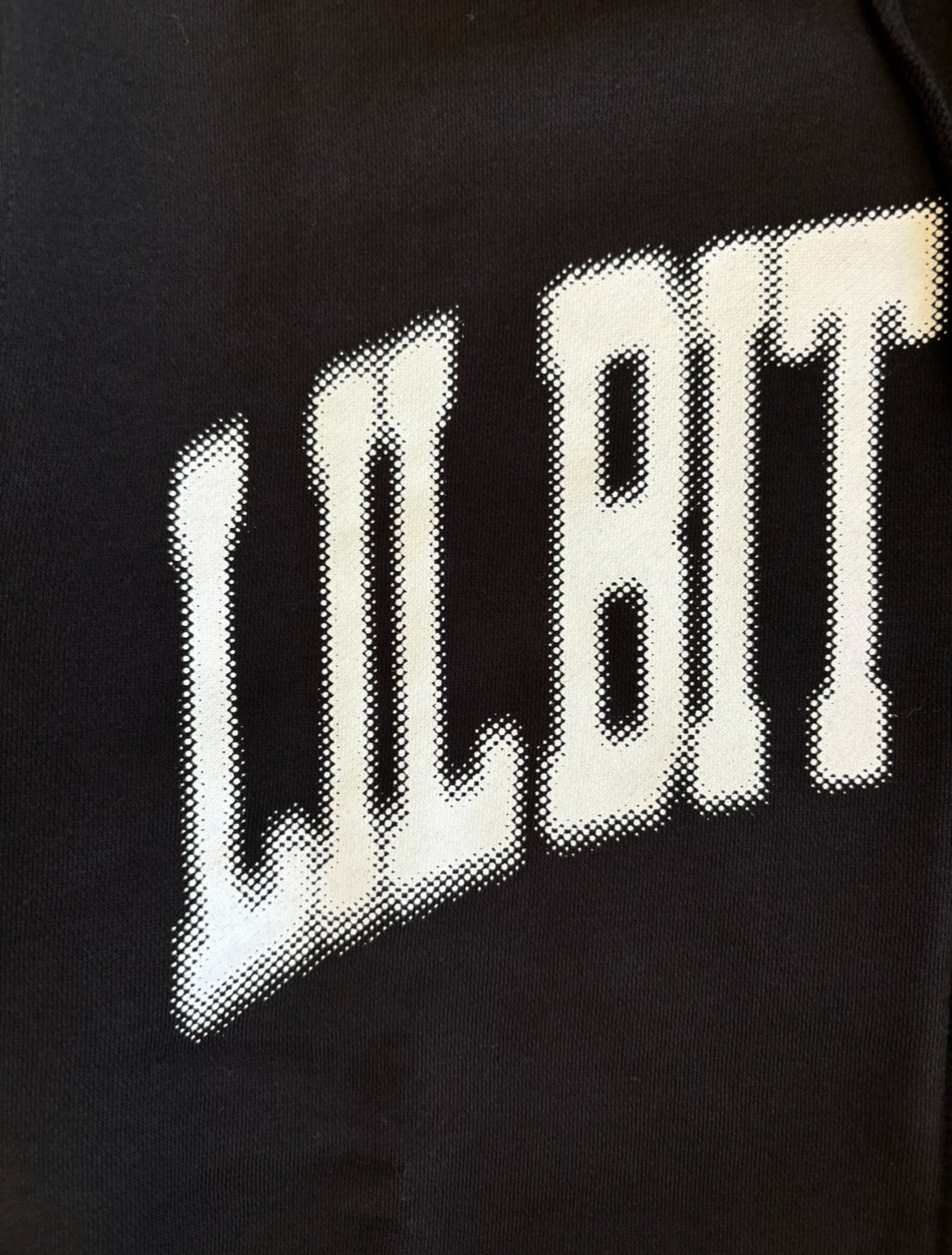 LBB BLUR COLLEGE LOGO ZIP HOODY (BLACK x WHITE) LBB BLUR COLLEGE LOGO ZIP HOODY (BLACK x WHITE)