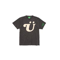 "Ü" SMILE PUFF LOGO S/S TEE (Vintage Black x Off White)