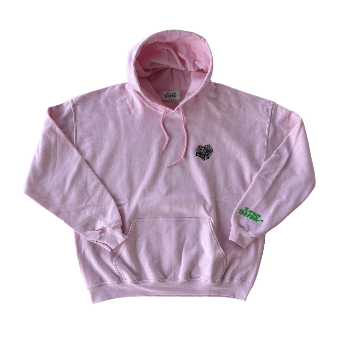 DHMIHY ❤︎ HOODY (BABY PINK x BLACK) | Lil Bit B