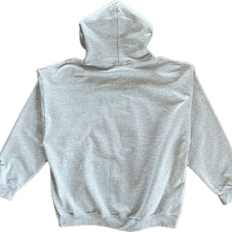 “Ü” SMILE PUFF LOGO HOODY　  (ASH x BLACK)