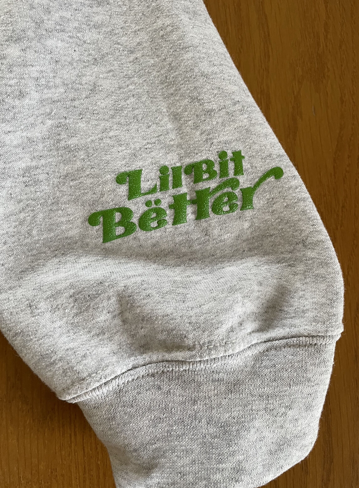 Ü” SMILE PUFF LOGO HOODY (ASH x BLACK) | Lil B