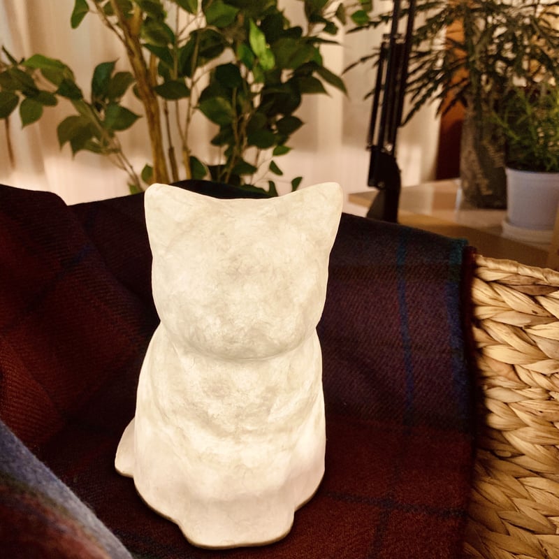 猫のランプ 和紙猫のランプ 「NEKOのAKARI 〜伏せ〜」（1匹） | WASHI ORIORI