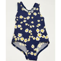 Navy flower swimwear 70-80