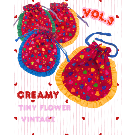 Heart pouch ❤️vtg fabric