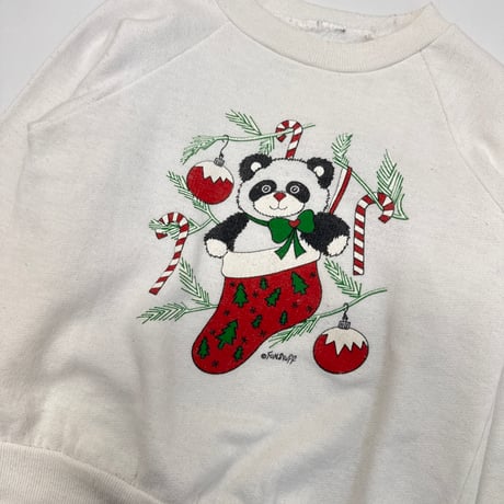 Vintage Christmas panda raglansweat 100