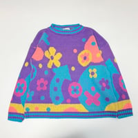 Vintage Colorful knit sweater 140-150