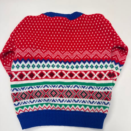 Vintage Red Nordic Sweater  110