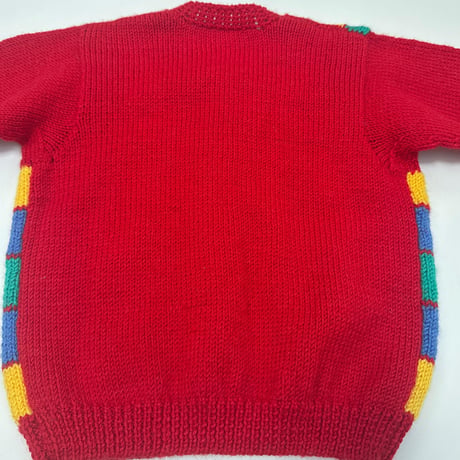 Color block handmade cardigan 100