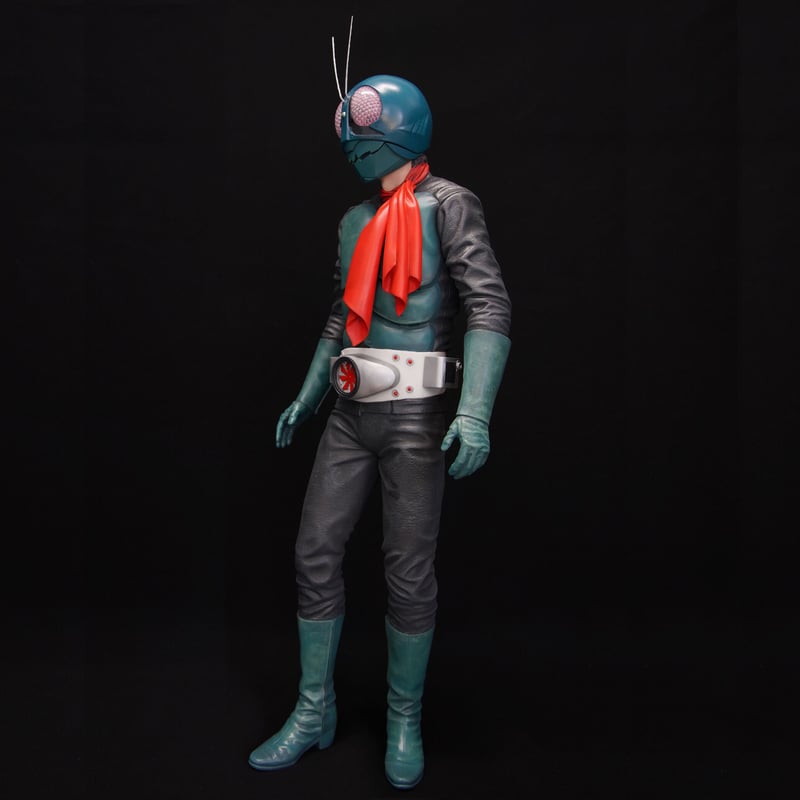 海洋堂　仮面ライダー1号【メガソフビキットの完成品】 海洋堂 メガソフビキット 仮面ライダー旧1号 完成品 海洋堂 メガソフビ