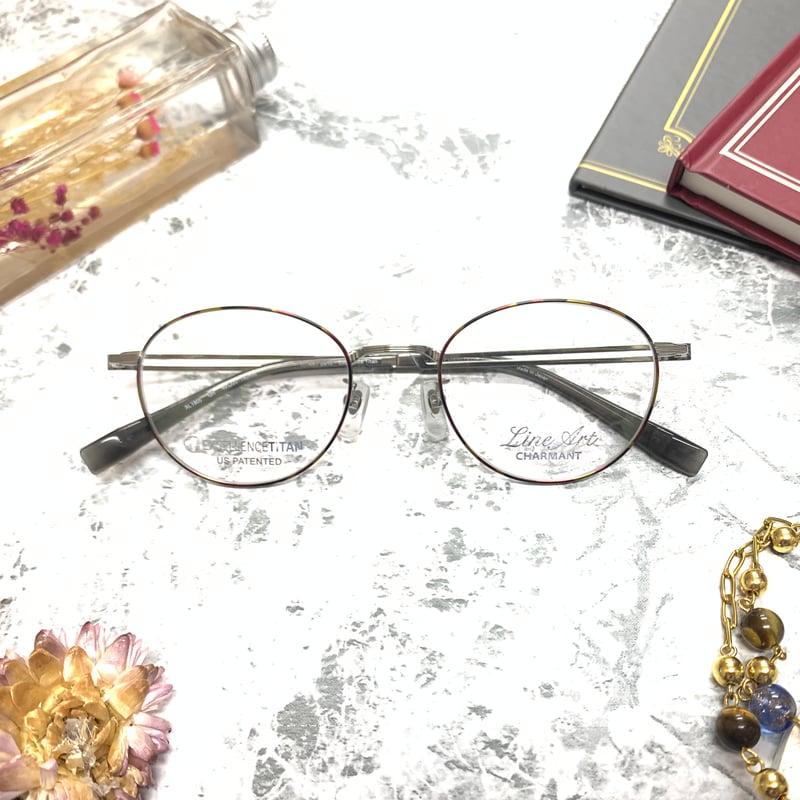 Line Art Charmant メガネ(度あり)。美品。 LineArt CHARMANT XL-1805/GR | メガネ工房 STORES店