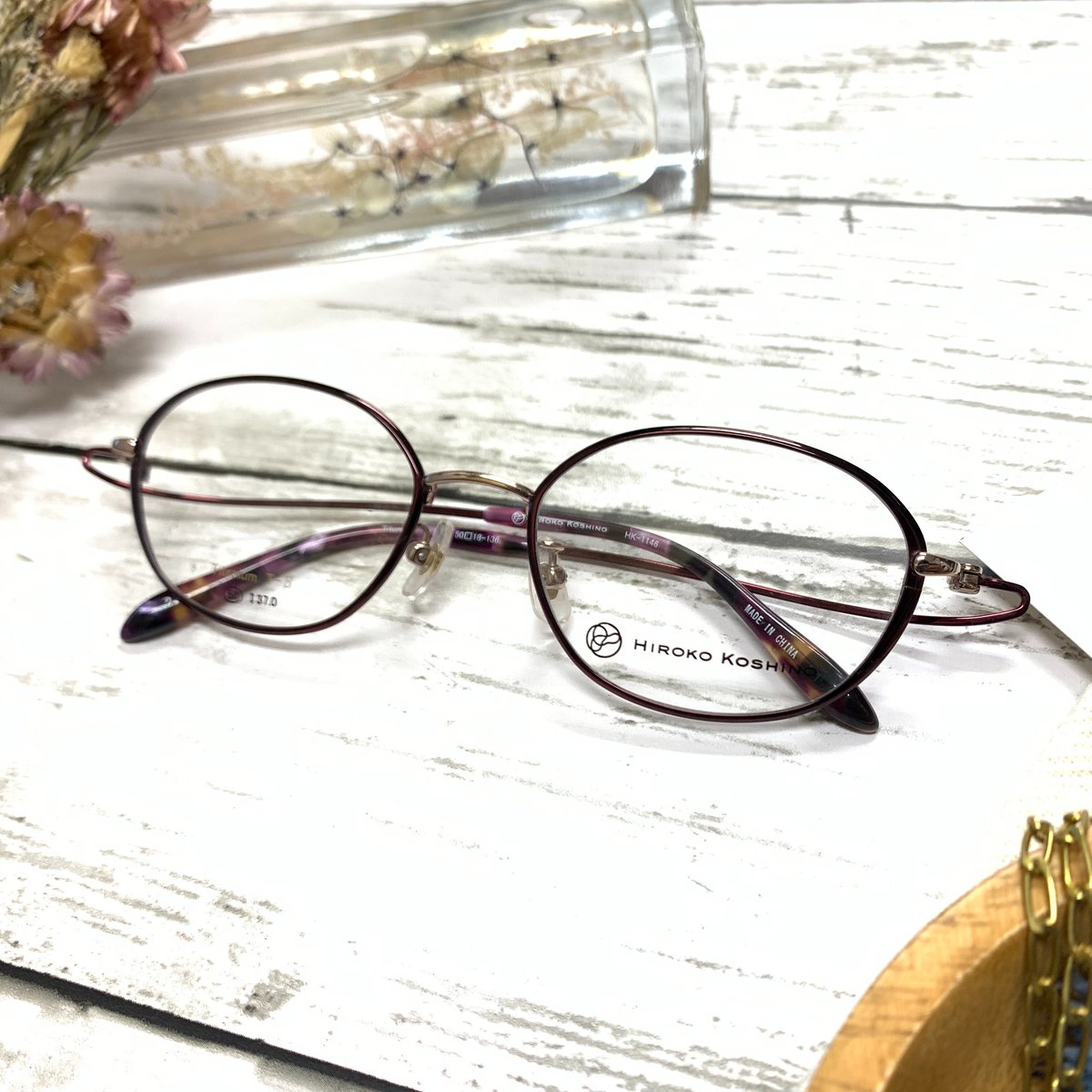 オシャレフレーム】HIROKO KOSHINO HK-9026 C2 51
