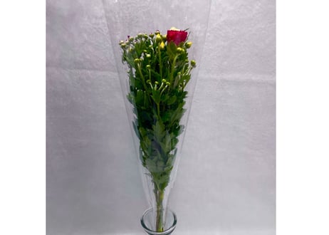 【 9月お彼岸 】４本組仏花束　70束入　スリーブ付き【285円/束】T-4N-1