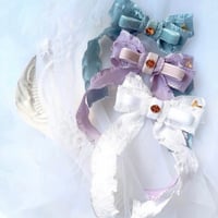frill long ribbon🩵‎🤍🖤🩷💜