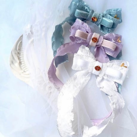 frill long ribbon🩵‎🤍🖤🩷💜