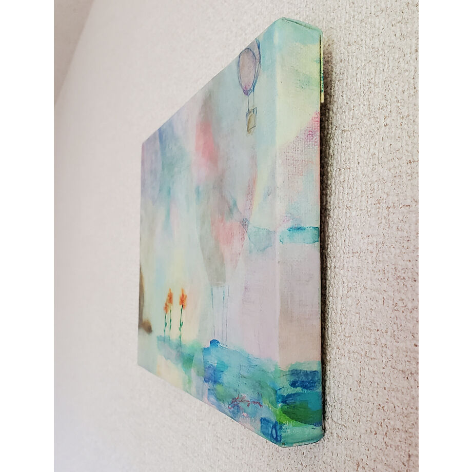 コスモスと気球　アクリル原画 fit=scale-down,w=1200