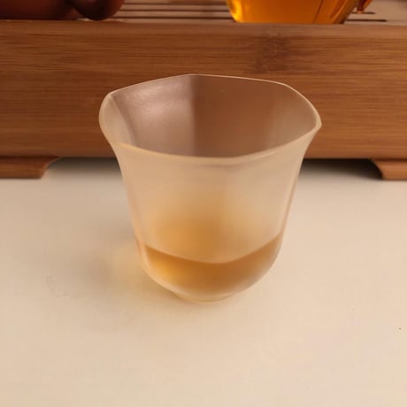 六角瑠璃茶杯