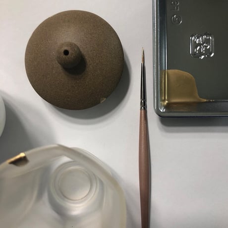 六角瑠璃茶杯