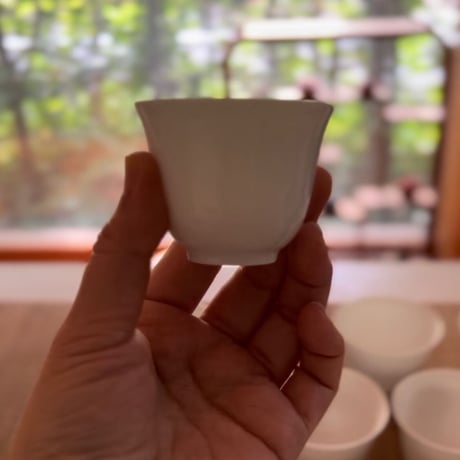 白い茶杯