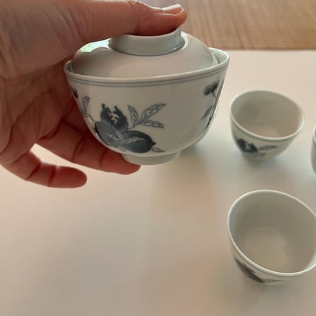 青花蓋碗茶杯セット