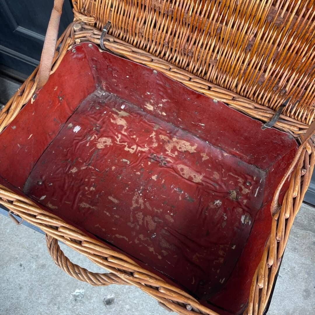 フランスアンティークヴィンテージパニエかごトランク