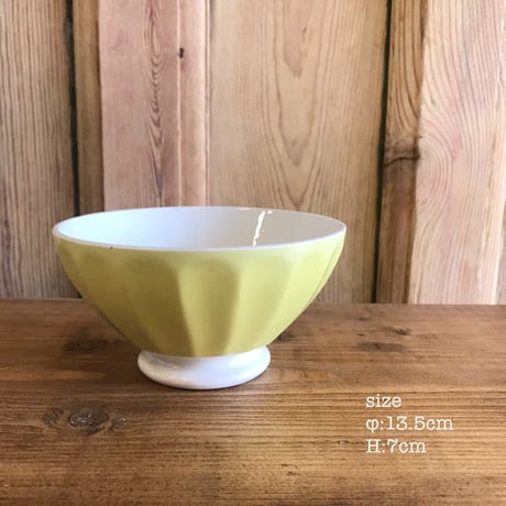【Digoin】 カフェオレボウル クリームイエロー フランス AN1-3