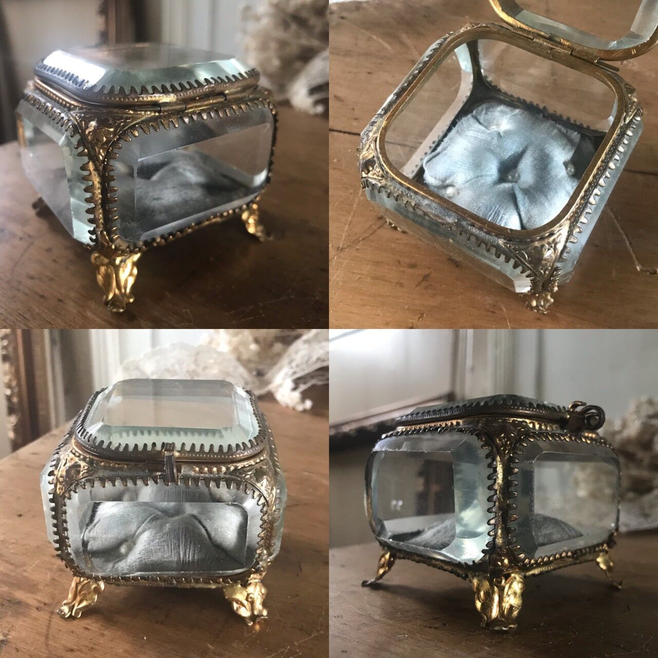 フランスアンティークジュエリーボックス アクセサリーボックス　猫足オルモル original
