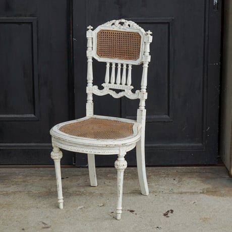 ヴィンテージチェア　コーナーチェア　ペイント　藁座面　2 ヴィンテージチェア コーナーチェア ペイント 藁座面 2 Botanical Clover