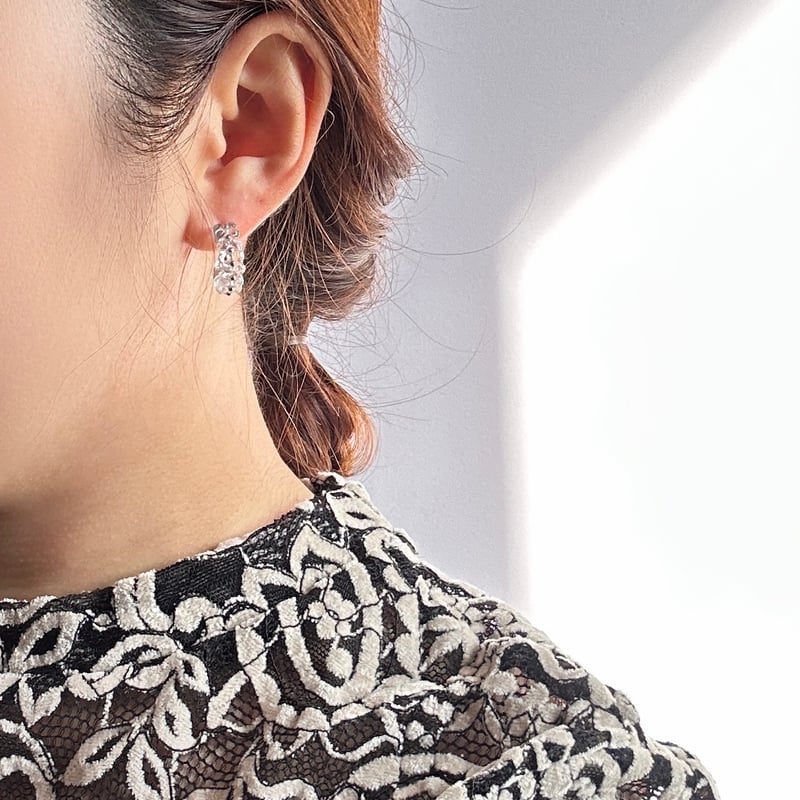 キシGO　シルバー フープピアス 小型 キシGO様専用 シルバー フープピアス 小型 K10 Tiny Hang Earrings