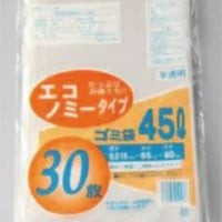 アダチ HDゴミ袋 45L エコノミー 半透明 30枚