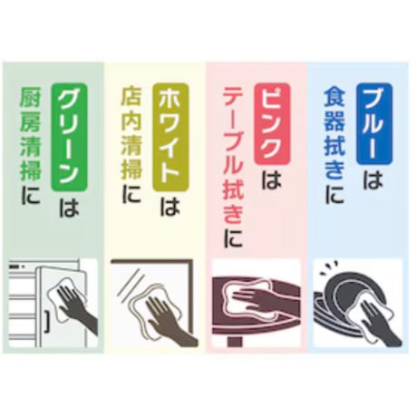 ATTO　カウンタークロス厚手　グリーン　80枚/袋