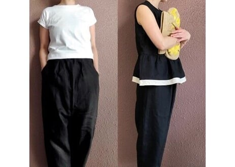 新品未使用 作家RATAさん 秋冬素材 レギュラー丈 腰周りすっきりパンツ 