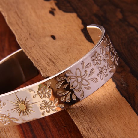 Flower Bangle  (幅15mm)