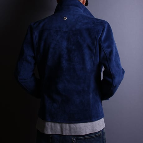 Double Riders (suede) Indigo Blue Gold zip