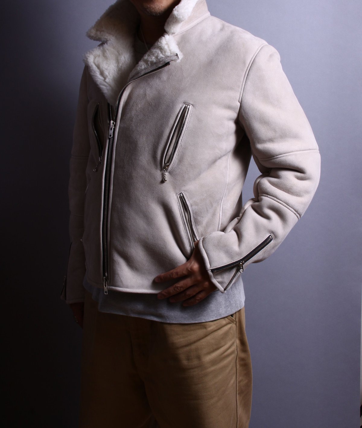 ジャケット・アウター ACVM MOUTON DOUBLE RIDERS JACKET ジャケット・アウター ACVM MOUTON DOUBLE RIDERS JACKET ACVM MOUTON