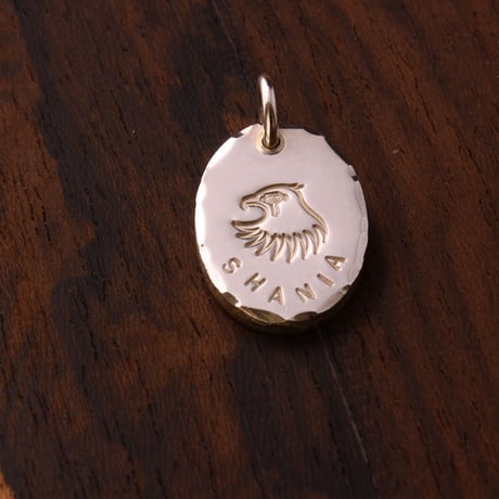 Eagle Face Oval Metal