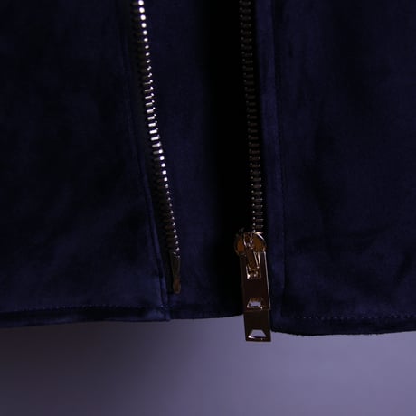 Double Riders (suede) Dark Navy Gold zip