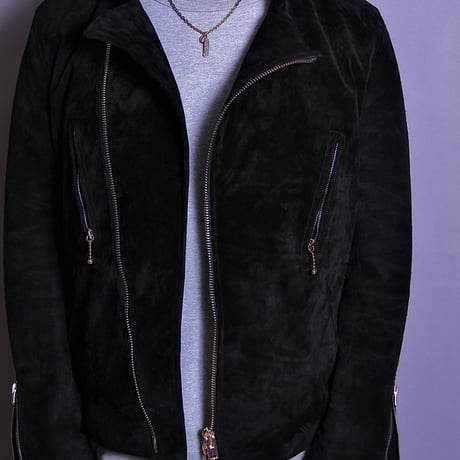 Double Riders (suede) Black Gold zip