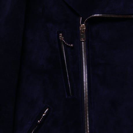 Double Riders (suede) Dark Navy Gold zip