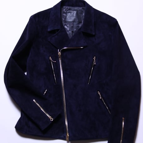 Double Riders (suede) Dark Navy Gold zip