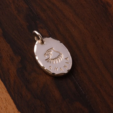 Eagle Face Oval Metal
