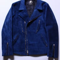 Double Riders (suede) Indigo Blue Silver zip
