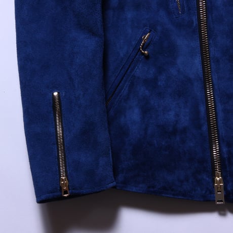 Double Riders (suede) Indigo Blue Gold zip