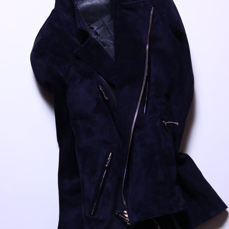 Double Riders (suede) Dark Navy Gold zip