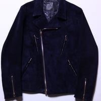 Double Riders (suede) Dark Navy Gold zip